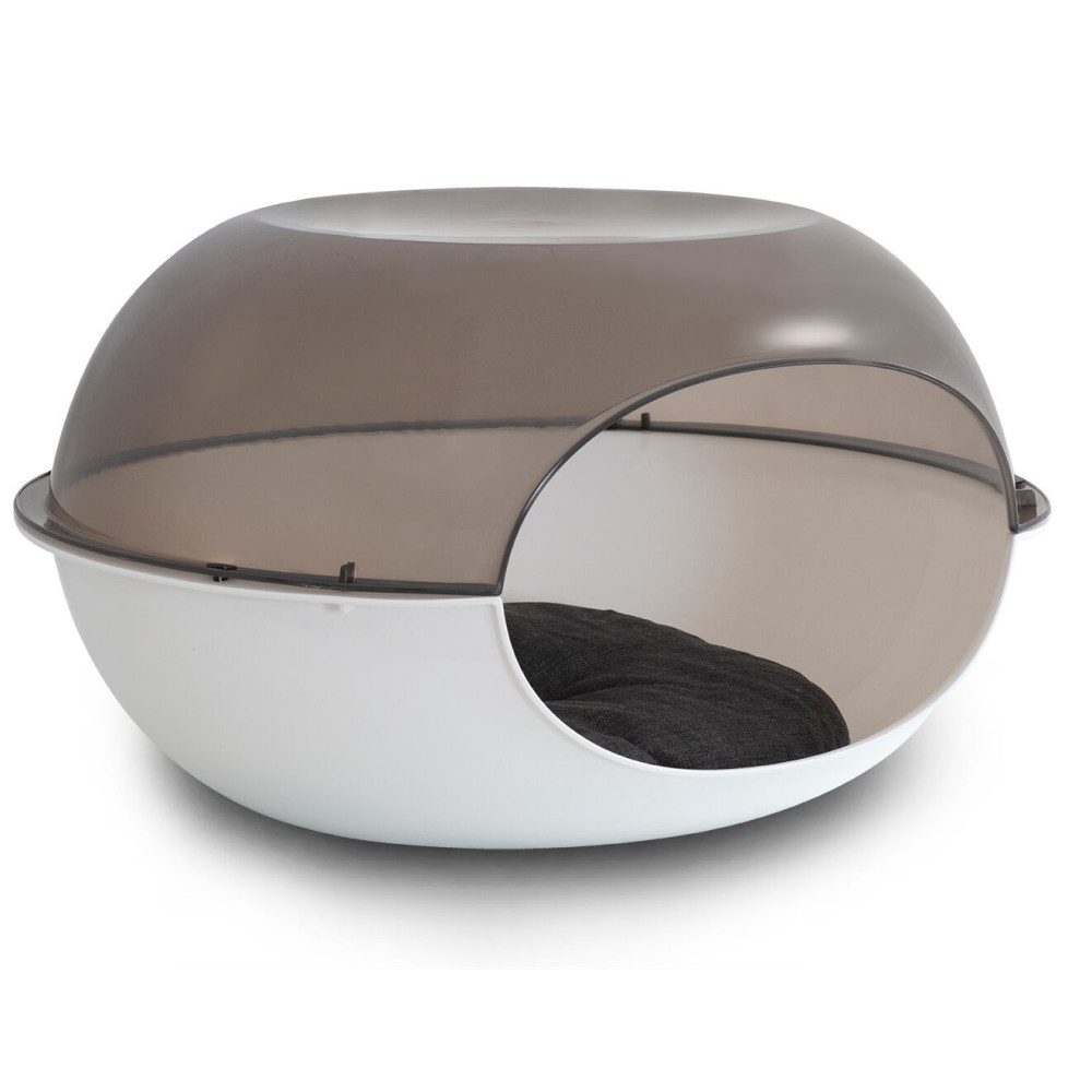 Felican Panier LUNA Blanc Fumé avec Coussin