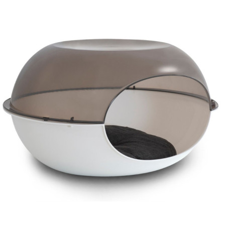 Felican Panier LUNA Blanc Fumé avec Coussin