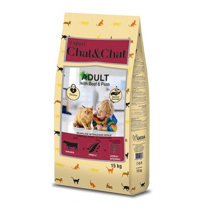 Chat & Chat Expert Adult Beef & Peas 15kg