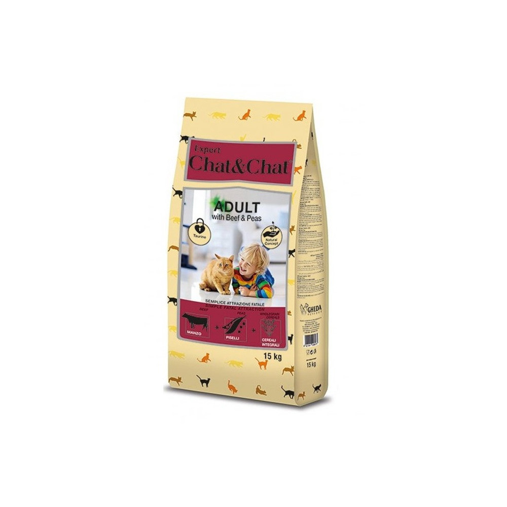 Chat & Chat Expert Adult Beef & Peas 15kg