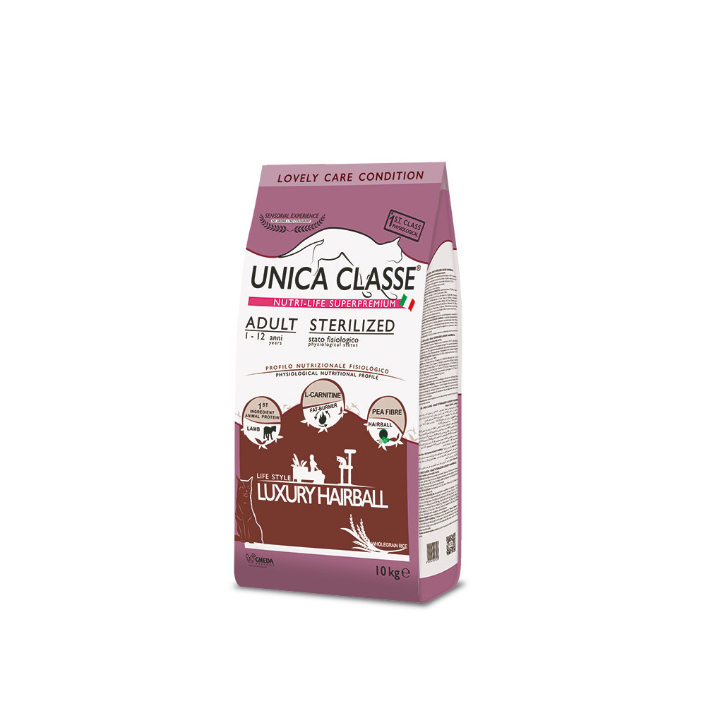 Unica Classe Cat Adult Sterilzed Luxury Hairball 10kg