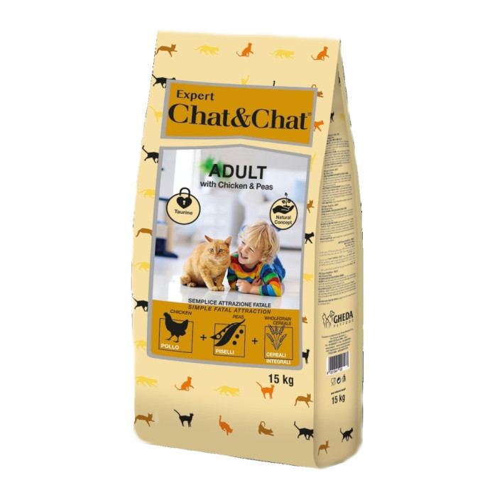 Chat & Chat Expert Adult Chiken & Peas 15kg