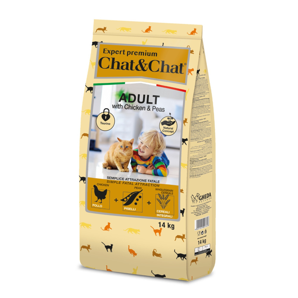 Chat & Chat Expert Adult Chiken & Peas 14kg