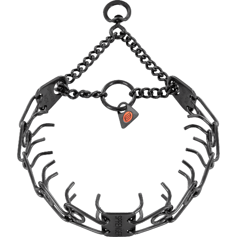 Collier HS Sprenger Semi Etrangleur. BROWNED SWIVEL 4.0MM/63CM