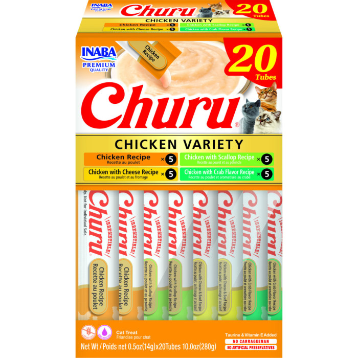 CHURU Variété Poulet box 20 Tubes