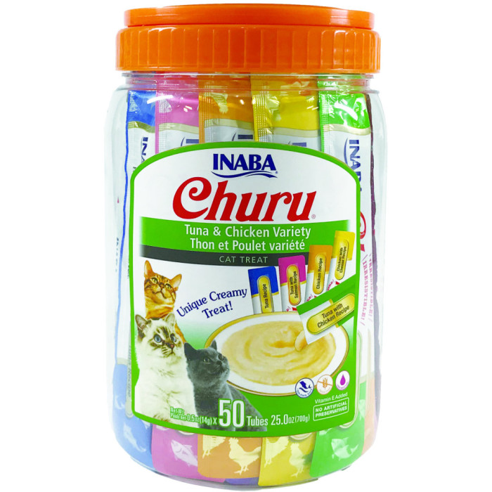 CHURU Variétés Thon & Poulet 50 Tubes