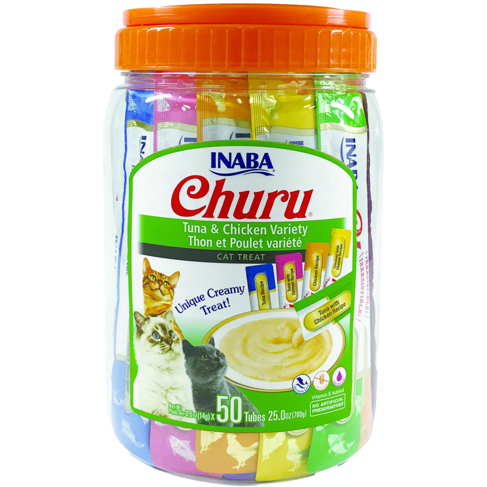 CHURU Variétés Thon & Poulet 50 Tubes