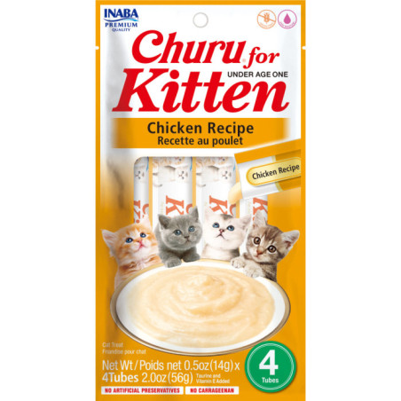 CHURU Kitten Poulet 4 Tubes