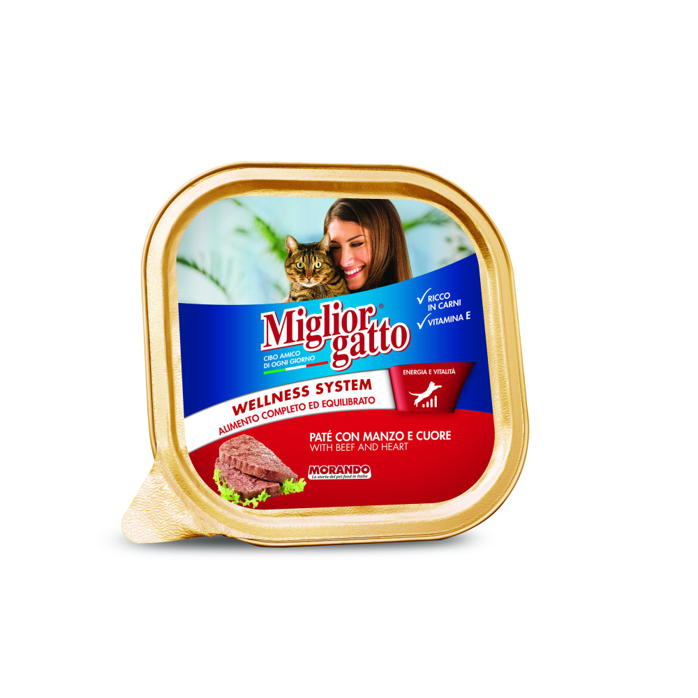 Miglior gatto Manzo/ Cuore 100 gr