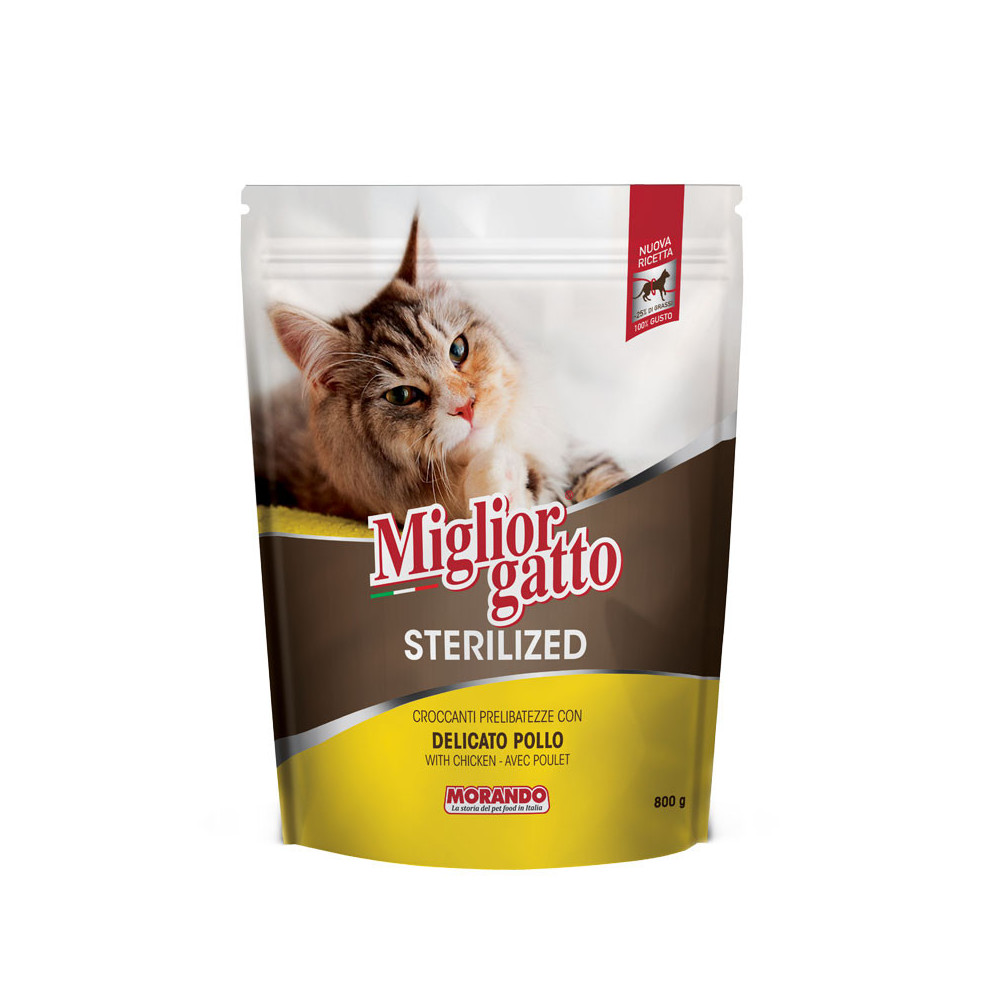 Miglior gatto Sterilised pollo DELICATO 800gr