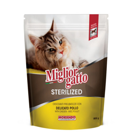 Miglior gatto Sterilised pollo DELICATO 800gr