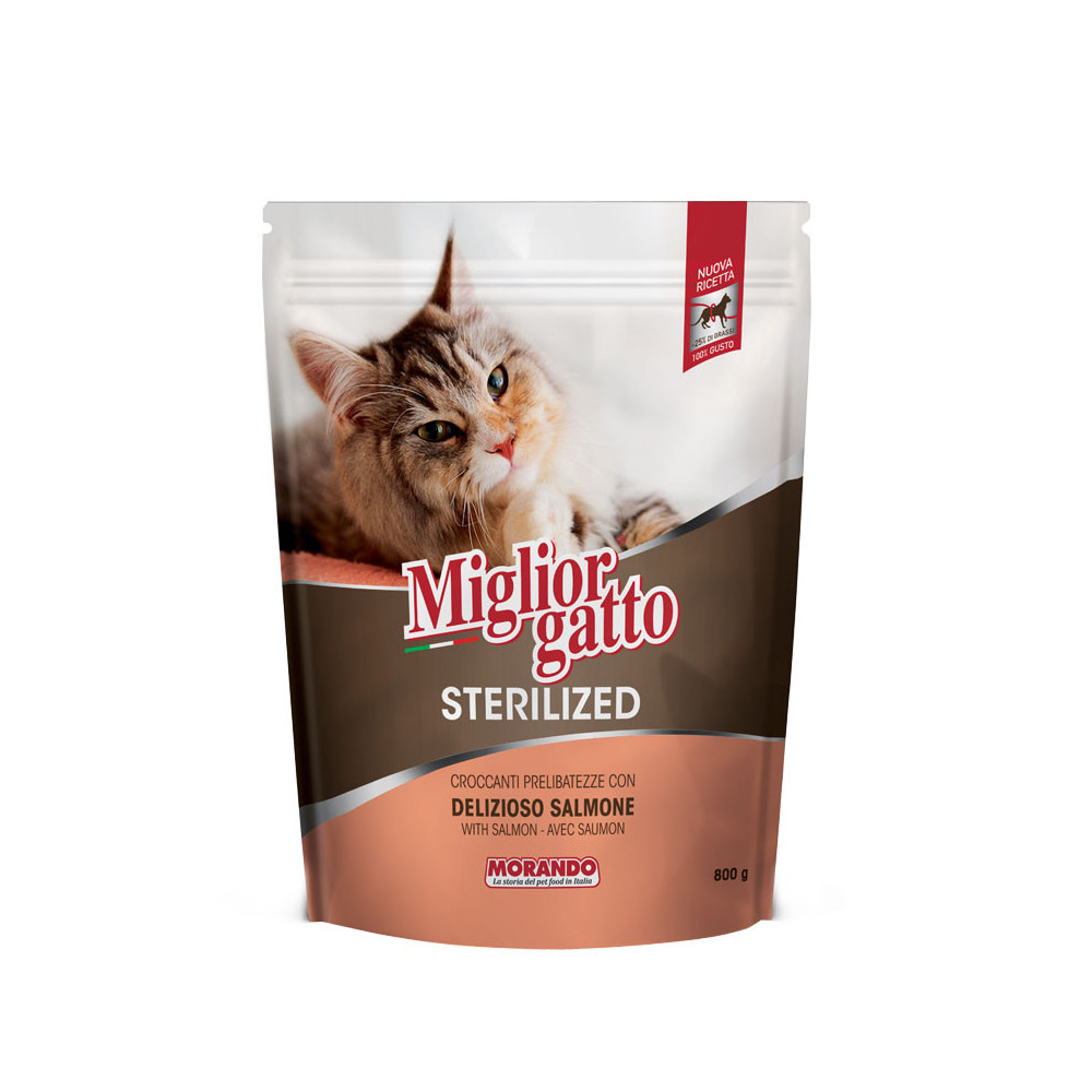Miglior gatto Sterilised saumon DELIZIOSI 800gr