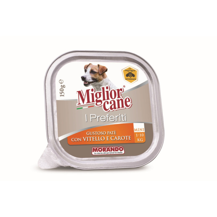 MIGLIOR CANE I PREFERITI VITELLO/CAROTE 150 gr