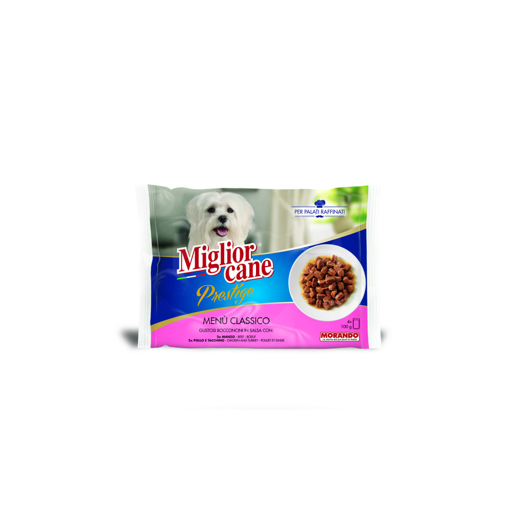 MIGLIORE CANE PRESTIGE POLLO/TACCHINO MANZO 100x4