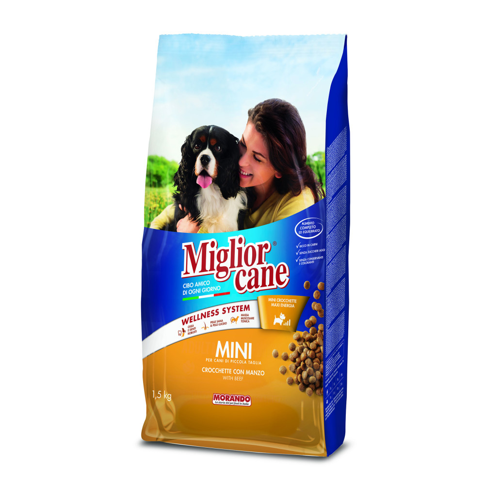 MIGLIOR CANE MINI CROQUETTE MANZO 1.5 kg
