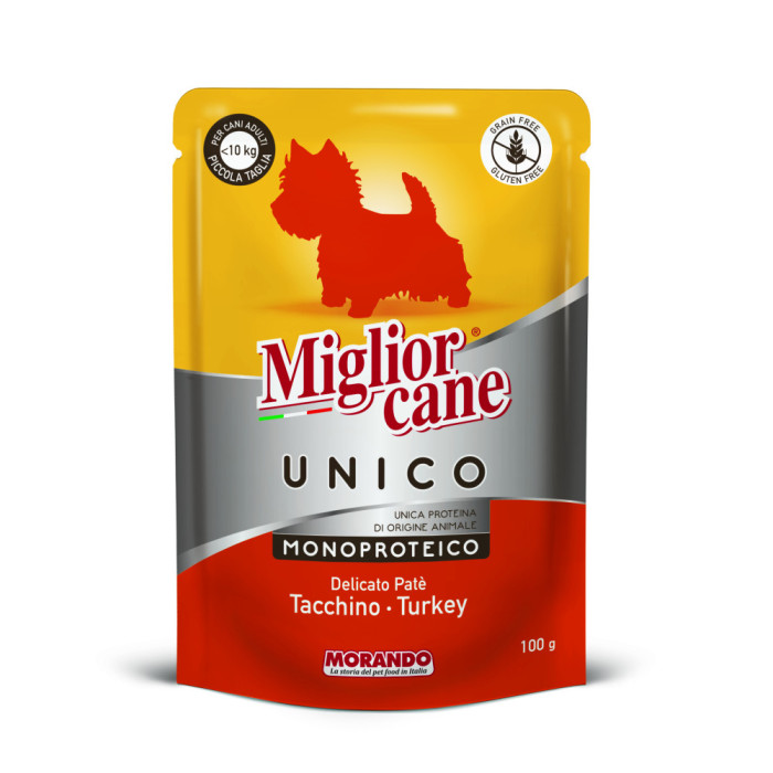 MIGLIOR CANE UNICO SOLO TACCHINO POCHON 100GR