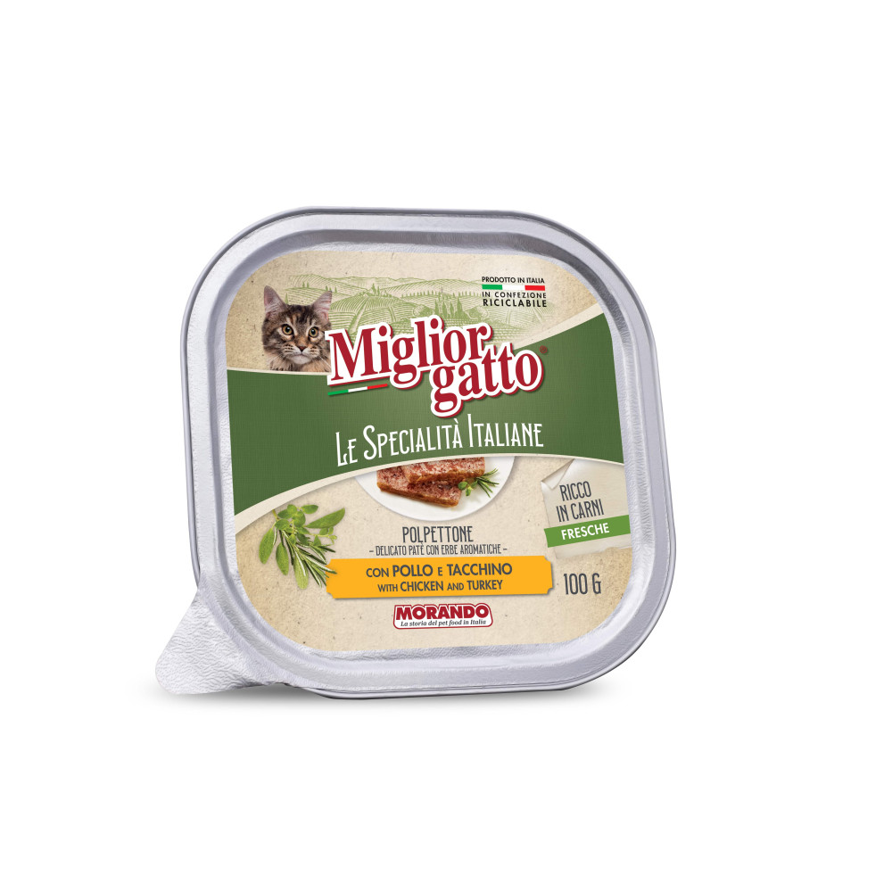 Miglior gatto Le Specialita Italiane Tasty Patè Chicken Turkey 100gr