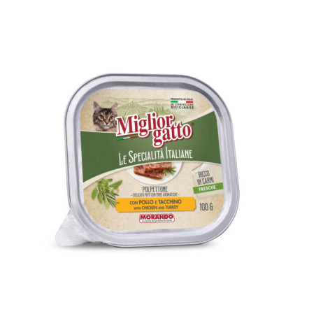 Miglior gatto Le Specialita Italiane Tasty Patè Chicken Turkey 100gr