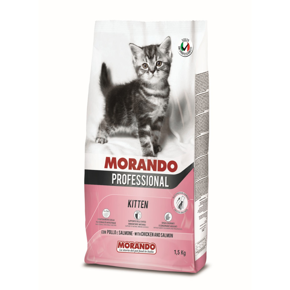 Morando Professionnel gatto Kitten pollo/ Salmone 1.5kg