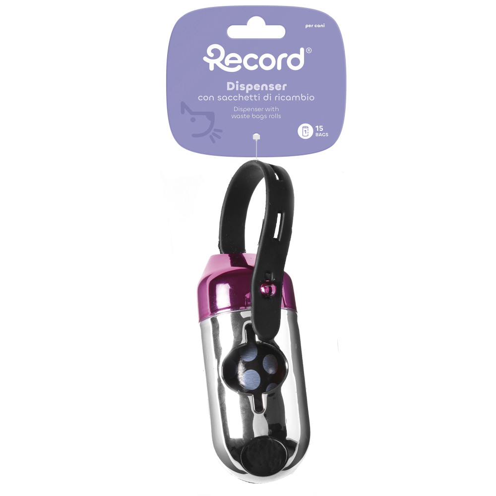 RECORD Distributeur BLUES GIRL avec sacs de déchets 9x4.5cm