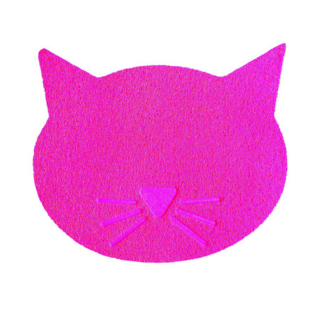 RECORD Tapis litiére en PVC Rose 43x37cm