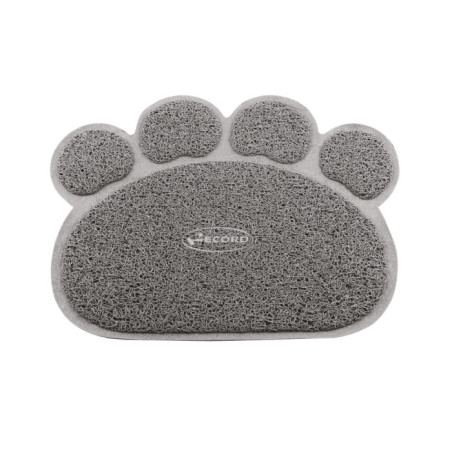 RECORD Tapis litiére en PVC Patte Gris 45x60cm