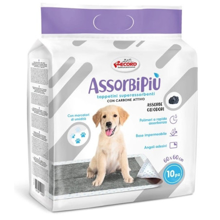 RECORD Tapis Absorbant 60x60 AbsorbiPiu Charbons Actifs 10pcs