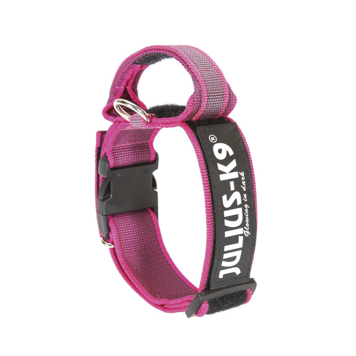 Julius k-9 Collier d'intervention Rose avec poignée 4x38-53cm