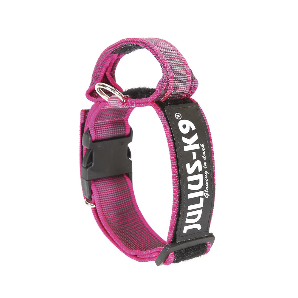 Julius k-9 Collier d'intervention Rose avec poignée 4x38-53cm