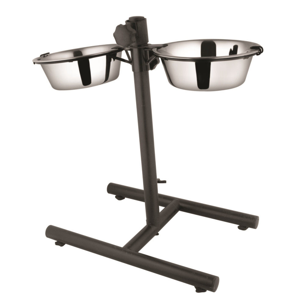 FELICAN Support Réglable + 2 Gamelle Inox 4LT