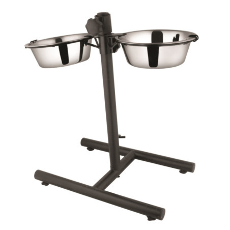 FELICAN Support Réglable + 2 Gamelle Inox 4LT