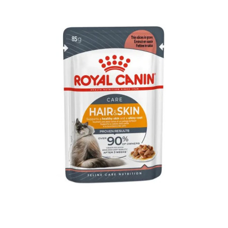 Royal canin CHAT HAIR & SKIN Gravy 12 x 85 Gr