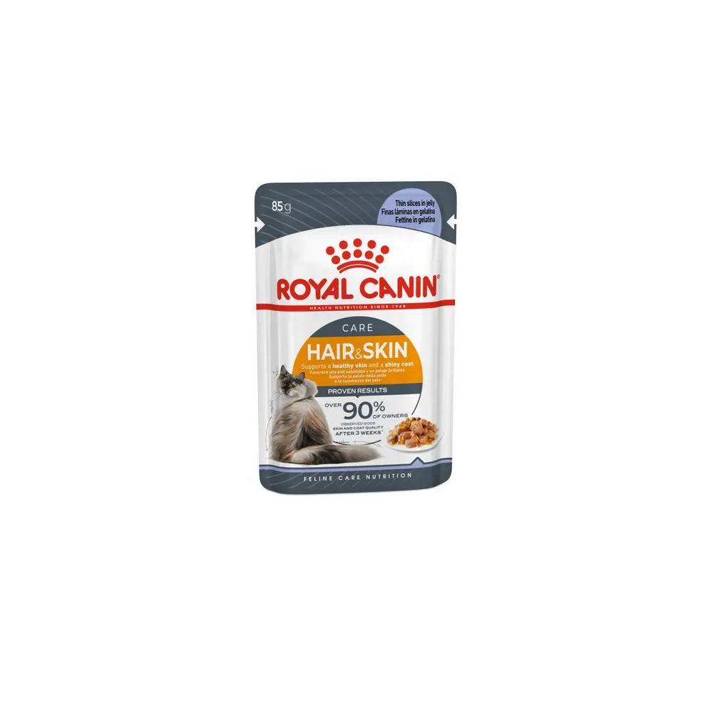 Royal canin CHAT HAIR & SKIN Jelly 12 x 85 Gr