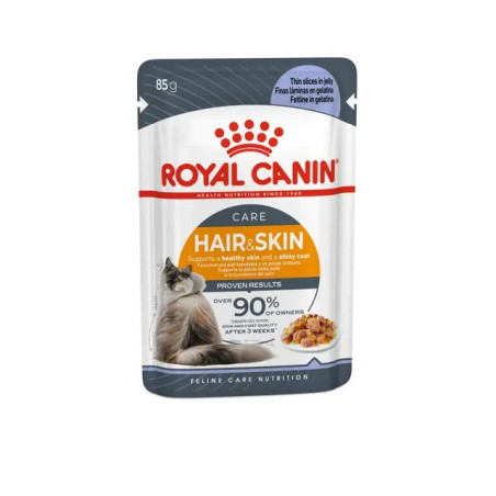 Royal canin CHAT HAIR & SKIN Jelly 12 x 85 Gr