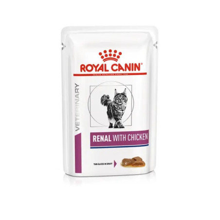 VDiet Royal Canin CHAT Renal Poulet 12x85 Gr