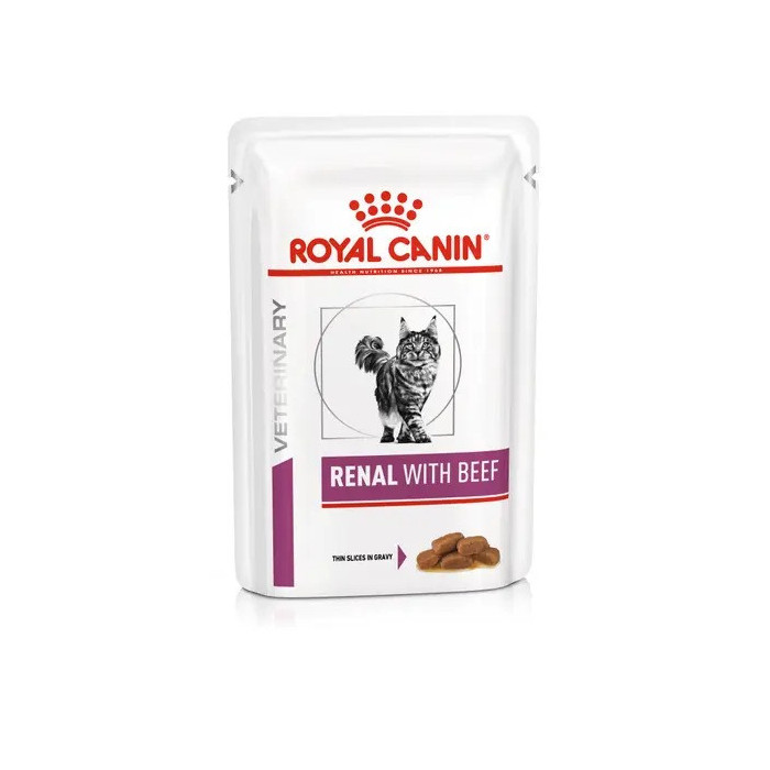 VDiet Royal Canin CHAT Renal Boeuf 12x85 Gr