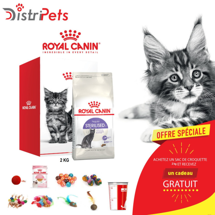 PACK Royal canin CHAT Sterilized 2 Kg +2 Pochons
