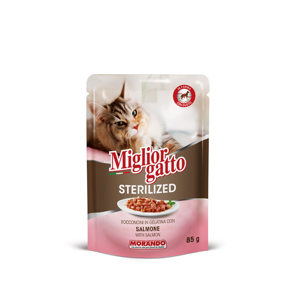 Miglior gatto Sterilised Salmone gel 85 gr