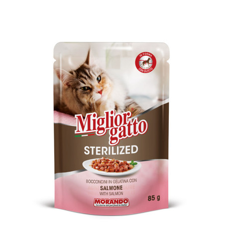 Miglior gatto Sterilised Salmone gel 85 gr