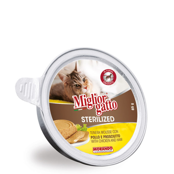 Miglior gatto Sterilized Mousse Pollo/Prosciutto 85gr