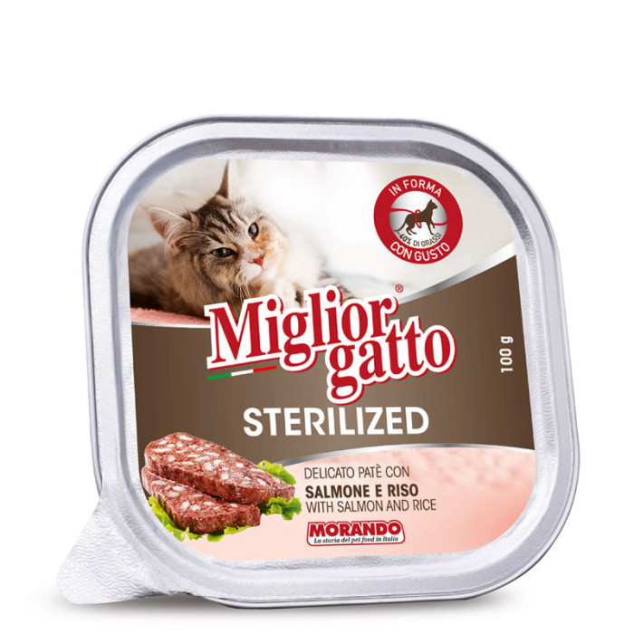 Miglior gatto Sterilised Salmone/ Rizo 100 gr