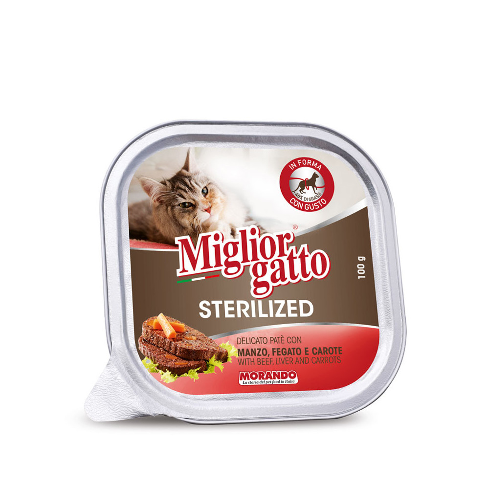 Miglior gatto Sterilized Manzo/Fegato Carote 100 gr