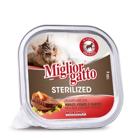 Miglior gatto Sterilized Manzo/Fegato Carote 100 gr