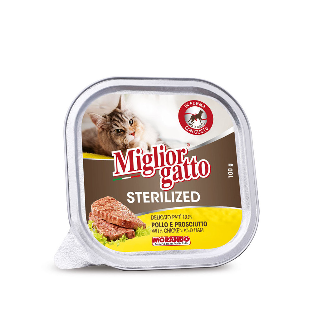 Miglior gatto Sterilized Pollo/ Prosciute 100 gr