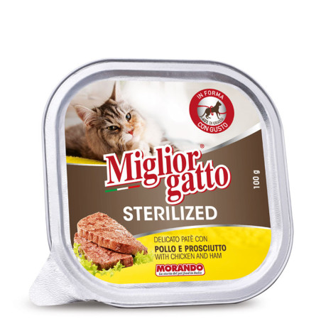Miglior gatto Sterilized Pollo/ Prosciute 100 gr