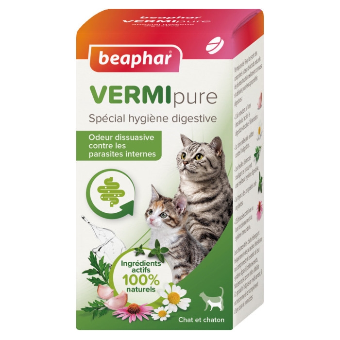 BEAPHAR Vermi pure comprimés purge pour chat 50pcs