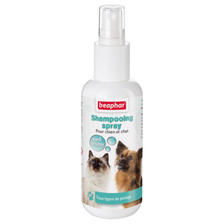 BEAPHAR Shampooing Bubble Sec Chien et Chat 150ml