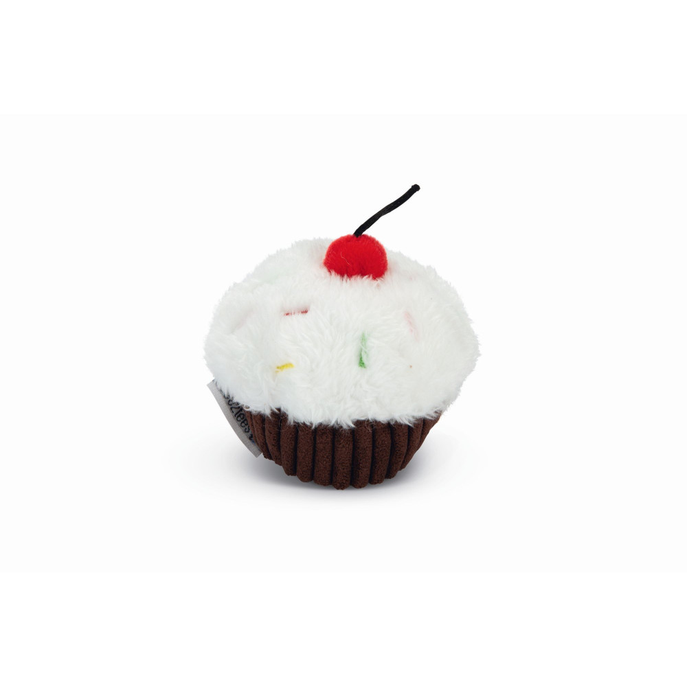 Jouet chat cupcake blanc/ Marron