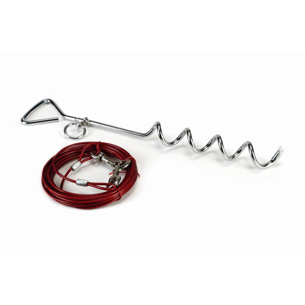 Piquet d'attache avec câble 6m