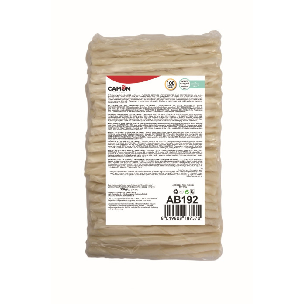 Bâtonnets à macher en peau de bœuf (100p) *7/8 x 125mm